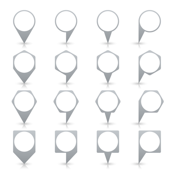 Gris blanc carte pin signes
 - Vecteur, image