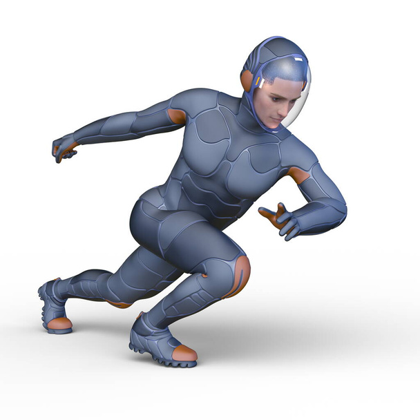 3D rendering of a cyber man - Foto, Imagem