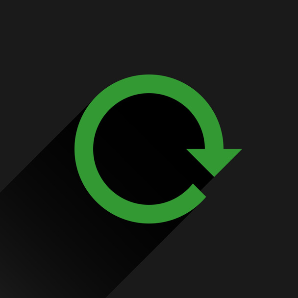 Znovu načíst ikona zelená šipka - Vektor, obrázek