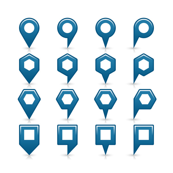 Значок местоположения карты синего цвета с пустым пространством для копирования
 - Вектор,изображение