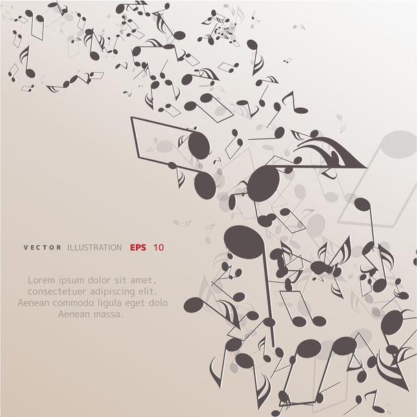 abstracte muzikale achtergrond - Vector, afbeelding