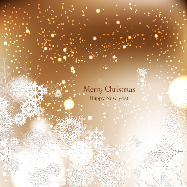 Elegante Weihnachten Hintergrund mit Schneeflocken - Vektor, Bild