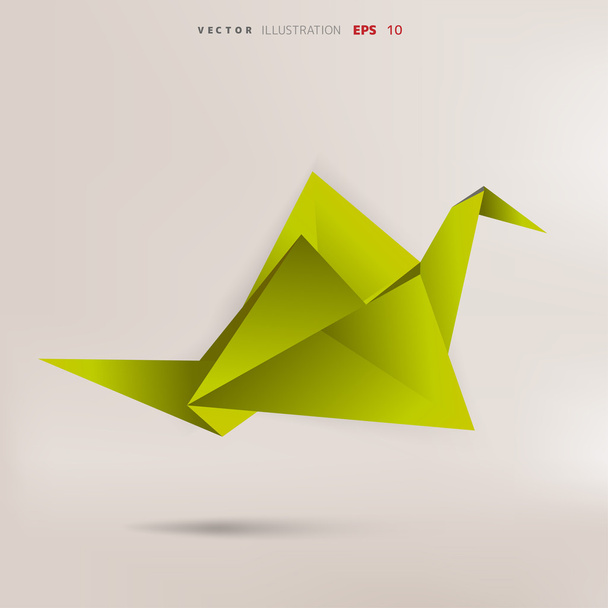 Origami papel pájaro
 - Vector, Imagen