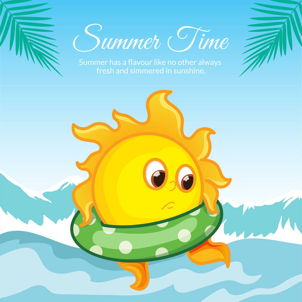 Summer time banner design template.  - Vektori, kuva