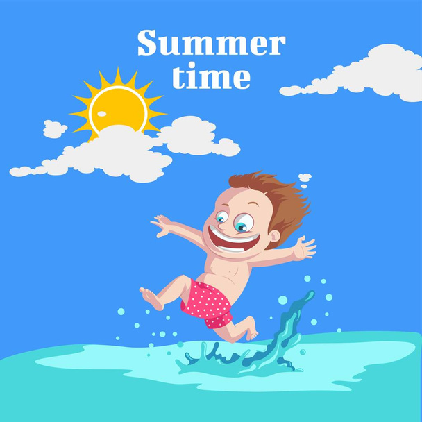 Summer time banner design template  - Вектор, зображення