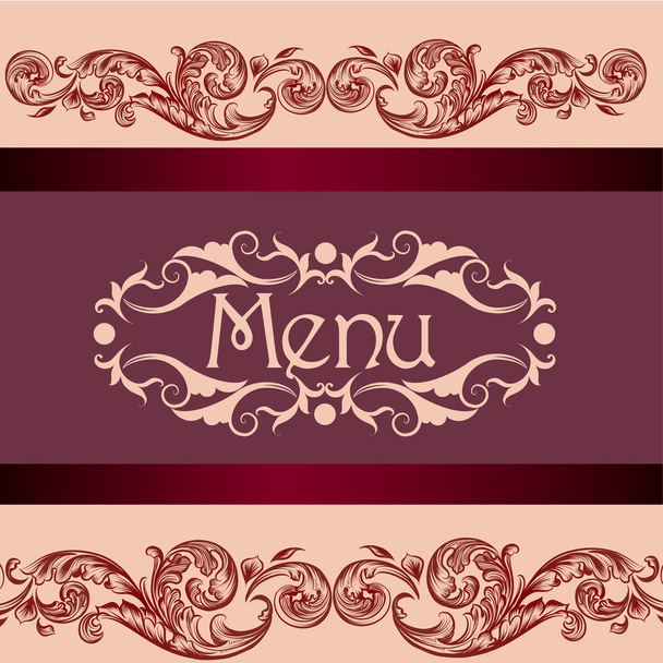Menu design for restaurant or cafe - Vector, Image