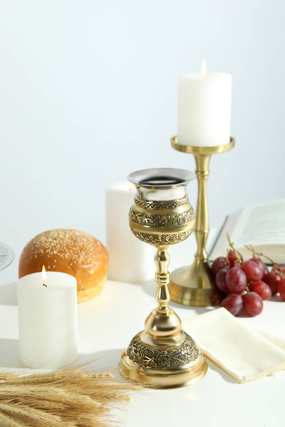 Concept or composition of Eucharist with different accessories - Фото, изображение