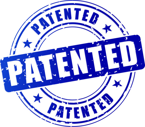 Blaue patentierte Marke - Vektor, Bild