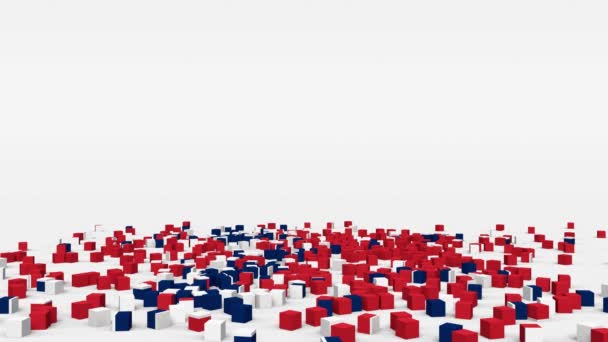 Флаг Норвегии создан из 3-х кубиков в замедленной съемке - Кадры, видео
