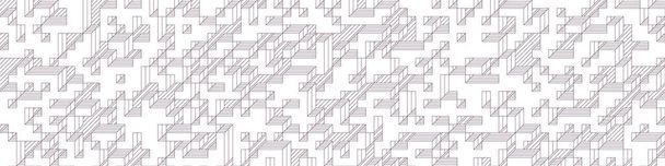 Uitvoering van Edward Zajec 's Il Cubo vanaf 1971. In wezen een Truchet tegelset van 8 tegels en regels voor plaatsing art illustratie - Vector, afbeelding