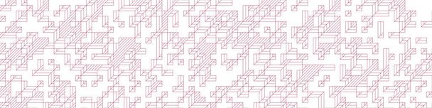 Realizace Il Cubo Edwarda Zajeca z roku1971. V podstatě Truchet dlaždice sada 8 dlaždic a pravidla pro umístění výtvarné ilustrace - Vektor, obrázek