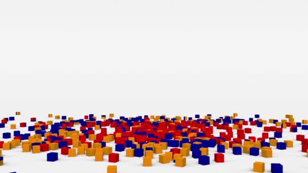 Flag of Armenia created from 3d cubes in slow motion - Metraje, vídeo