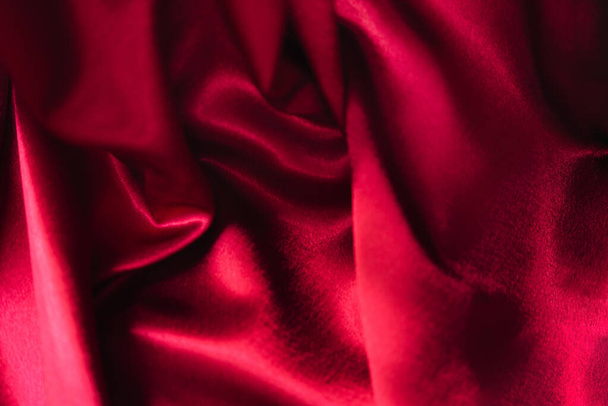 red silk background texture, abstract pattern for design. - Fotoğraf, Görsel