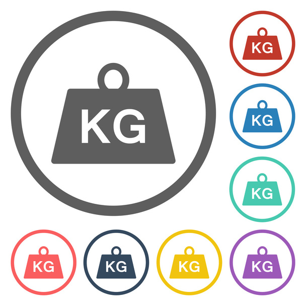 weight kilogram icon - Vector, Image