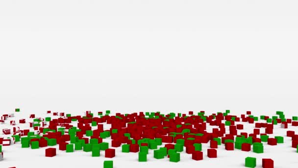 Flag of Belarus created from 3d cubes in slow motion - Metraje, vídeo