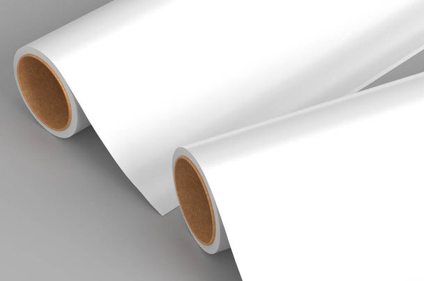 wrapping paper roll mockup with space for template - Fotó, kép