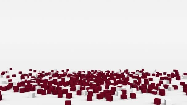 Flag of Latvia created from 3d cubes in slow motion - Séquence, vidéo