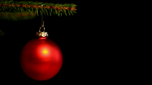 Рождественское украшение висит на рождественской елке
 - Кадры, видео