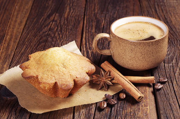 Cupcake and coffee - Photo, image