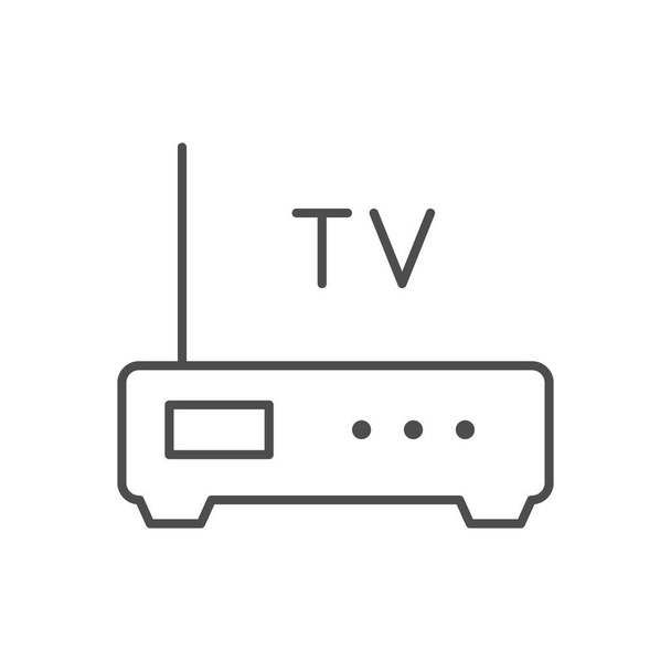 pictogram van de televisielijn - Vector, afbeelding