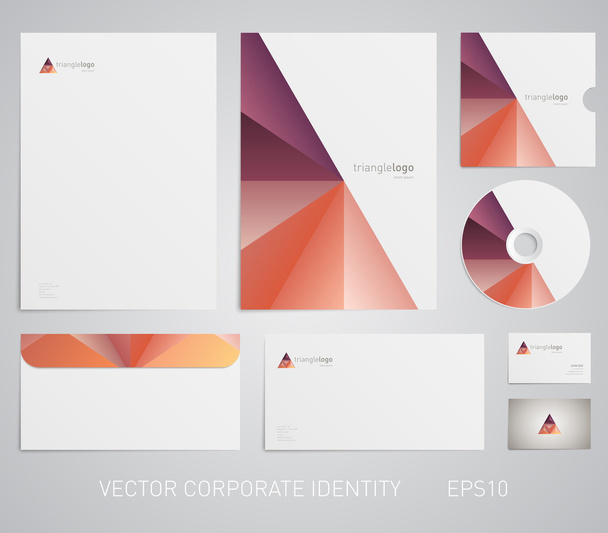 plantilla de papelería corporativa abstracta
 - Vector, Imagen