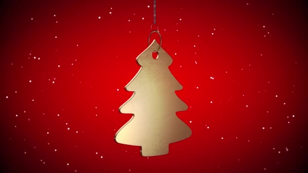 Vid - Golden Christmas Tree Tag - piros - Felvétel, videó