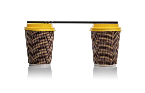 Кофейная чашка изолирована на белом - Фото, изображение