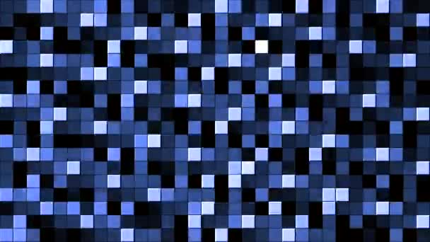 Háttér mozgó színes négyzetek. Indítvány. Mozgó háttér patak színes négyzetek. Pixel négyzetek mozognak retro stílusú áramlás - Felvétel, videó