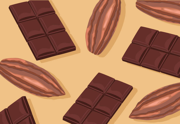 Csokoládé és kakaó - Vektor, kép