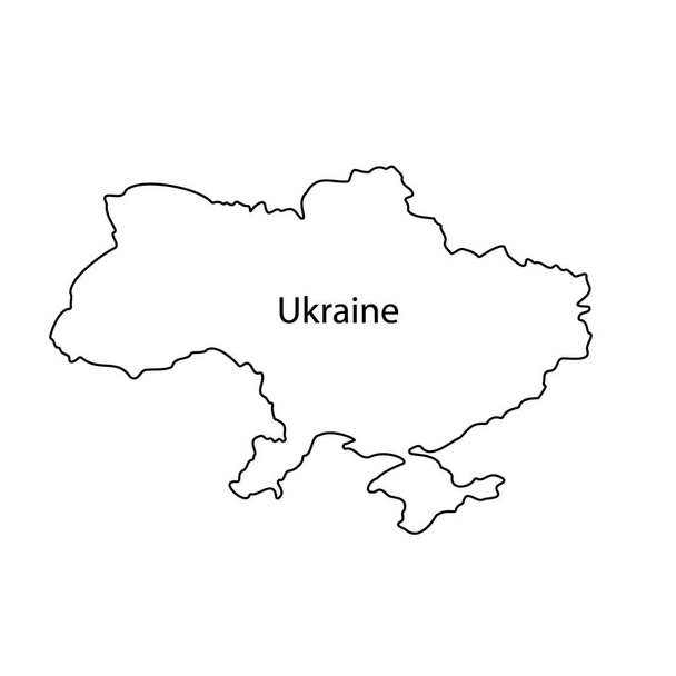 Contour map of Ukraine illustration. - Vector, Image