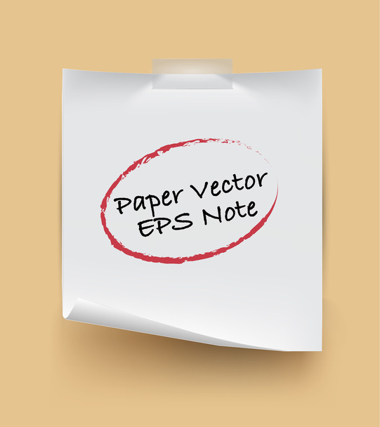 Opmerking papier - Vector, afbeelding