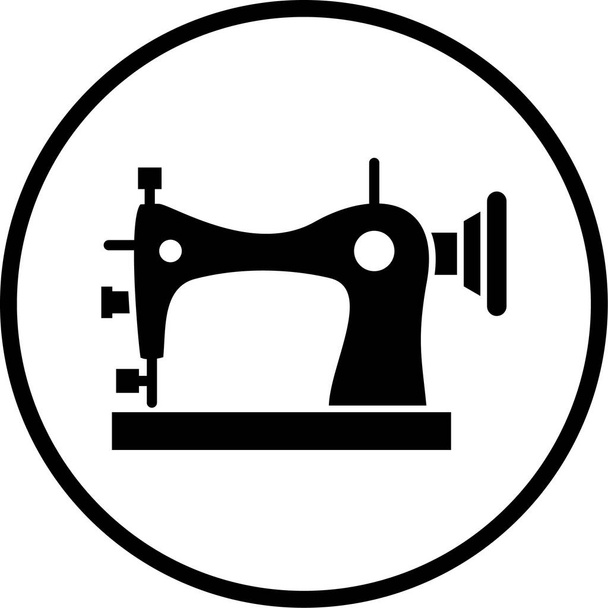sewing machine icon. simple illustration of black and white theme vector icons for web - Vecteur, image