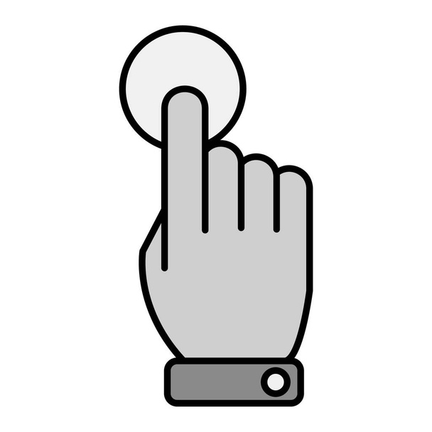 touch screen with hand icon vector illustration design - Vector, Image
