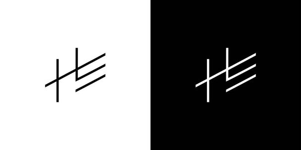 Simple and modern letter HE initials logo design  - Vektori, kuva