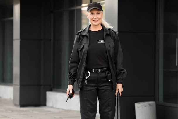 Female security guard outdoors - Photo, Image