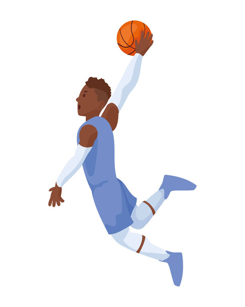 afro man basketball player - Vector, Imagen