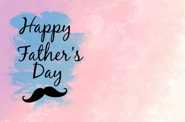 Happy Father's Day greeting card watercolor pastel background for your design. - Photo, Image