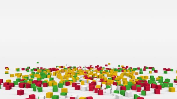 Флаг Мьянмы (Бирмы) создан из 3-х кубов в замедленной съемке - Кадры, видео