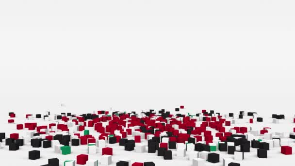 Флаг Сирии создан из 3-х кубов в замедленной съемке - Кадры, видео