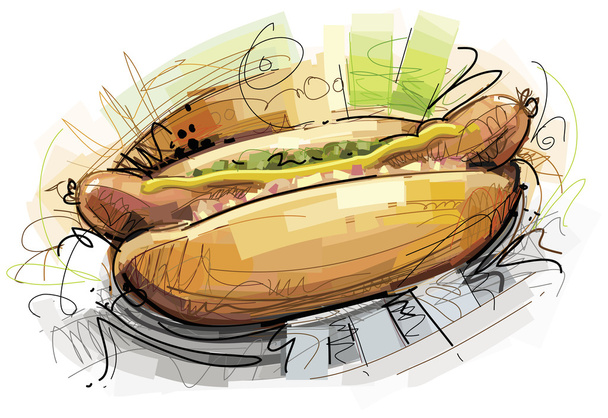 Hot dog
 - Vettoriali, immagini