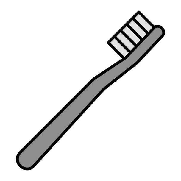 Icono de cepillo de dientes ilustración vectorial aislado sobre fondo blanco  - Vector, imagen