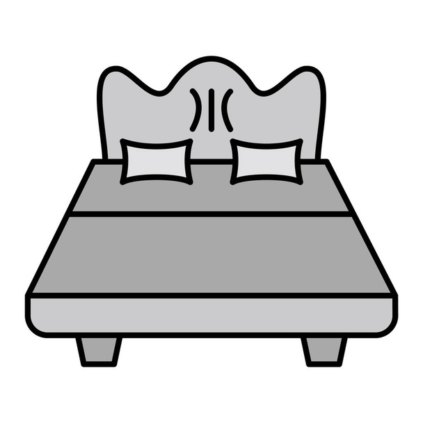 bedroom bed icon vector illustration - Vector, Image
