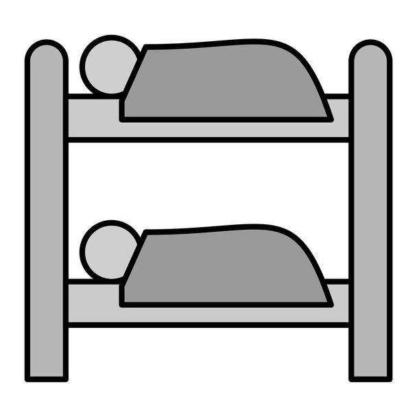 あなたのウェブとモバイルアプリのデザインのための白い背景に隔離されたベッドのアイコンのベクトル、睡眠サイン - ベクター画像
