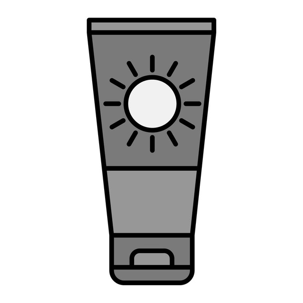sunscreen lotion with sun icon vector illustration design - Vetor, Imagem