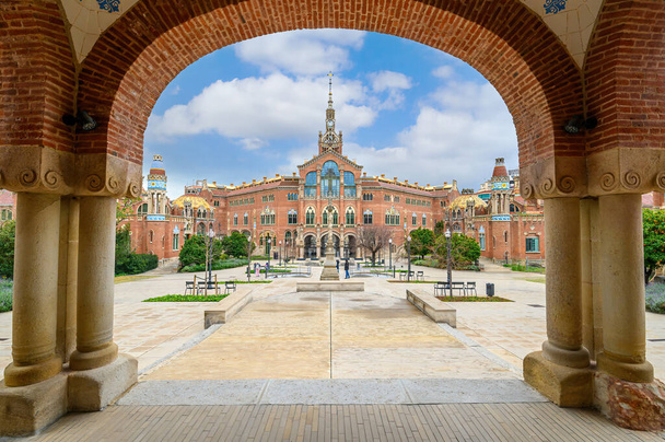 Barcelona, Spain. Hospital de la Santa Creu i Sant Pau complex, the world's largest Art Nouveau Site in Barcelona - Foto, Bild