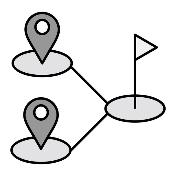 location pin icon. outline map pointer vector illustration pictogram. editable stroke - Vector, Image