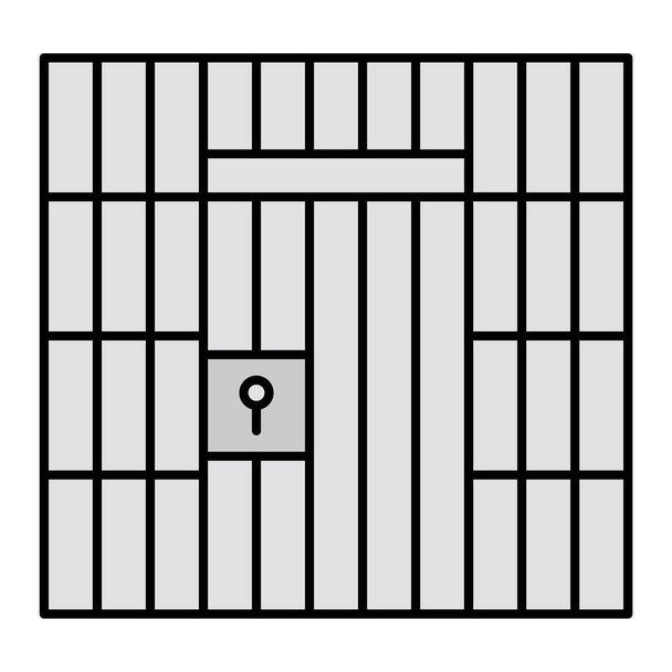 vector illustration of a prison cage - Vector, Image