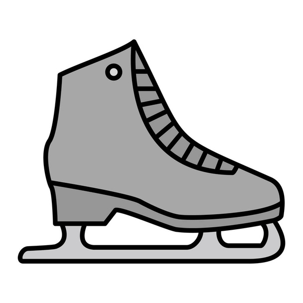 ice skates icon. outline illustration of skates vector icons for web - Vetor, Imagem