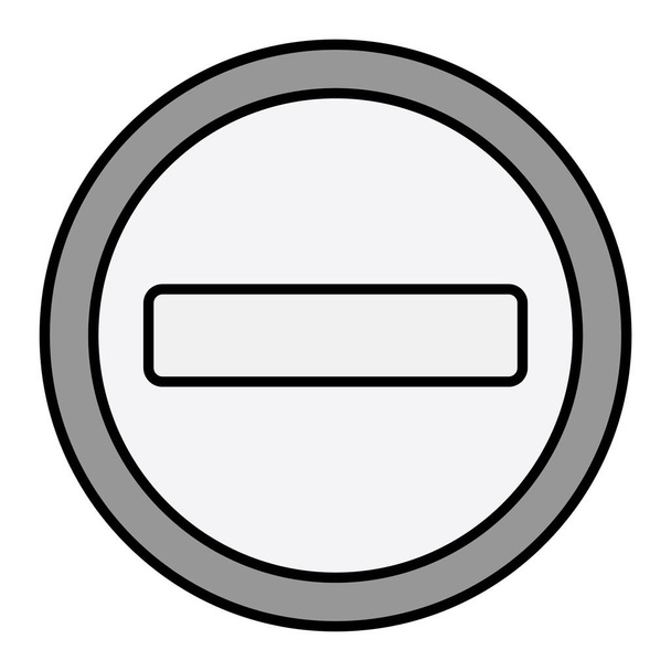 No Entry sign. web icon simple illustration - Vetor, Imagem