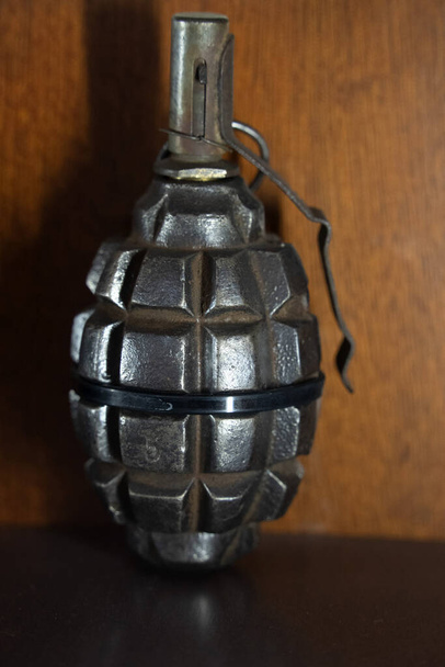 War hand bomb grenade detail - Photo, Image